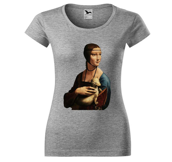 Bluzka damska Dama z gronostajem Leonardo da Vinci