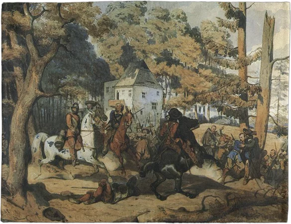 Podkładka na stół Utarczka ze Szwedami Artur Grottger