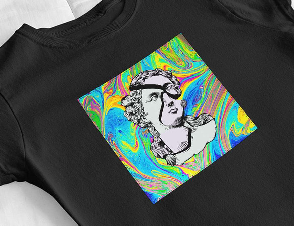 Bluzka damska z naszywką Psychodelic 05