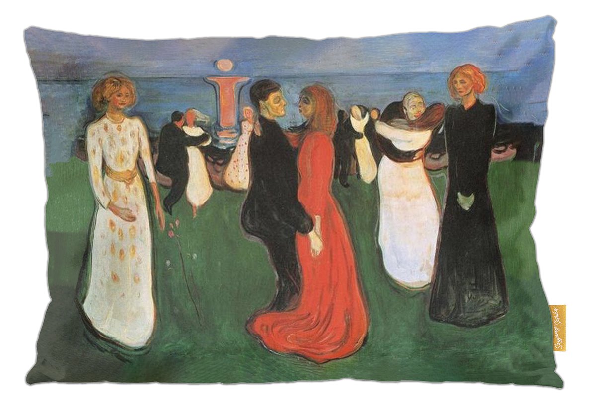 Poduszka dekoracyjna na prezent z obrazem Taniec życia Edvard Munch Szyjemy Sztukę