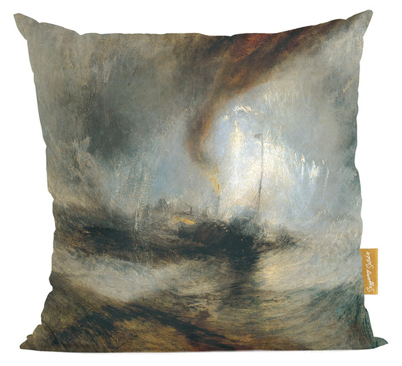 Poduszka Śnieżyca: Parowiec na wejściu do portu William Turner