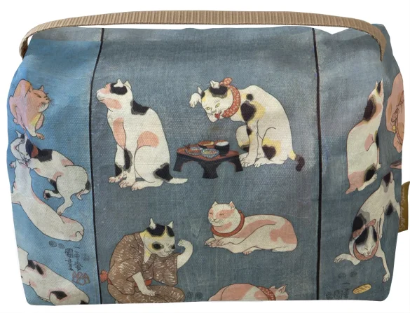 Kosmetyczka kuferek Przysłowia Ilustrowane przez Koty Utagawa Kuniyoshi