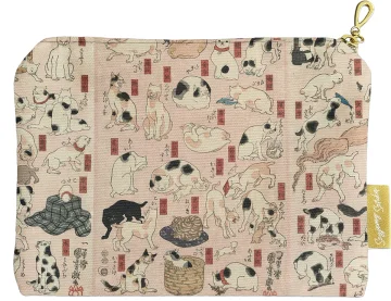 Kosmetyczka mini 55 kotów reprezentujących pięćdziesiąt trzy stacje Tokaido Utagawa Kuniyoshi