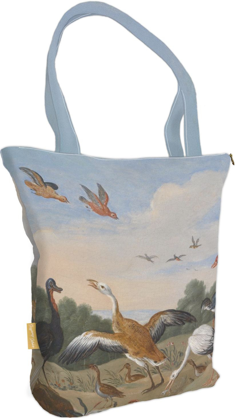 Torba na ramię shopper Czaple i kaczki na rzece Jan van Kessel (starszy)
