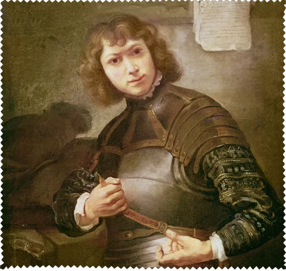 Ściereczka do okularów Młody mężczyzna w złotej zbroi Rembrandt