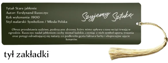 Zakładka do książki Stare jabłonie Ferdynand Ruszczyc