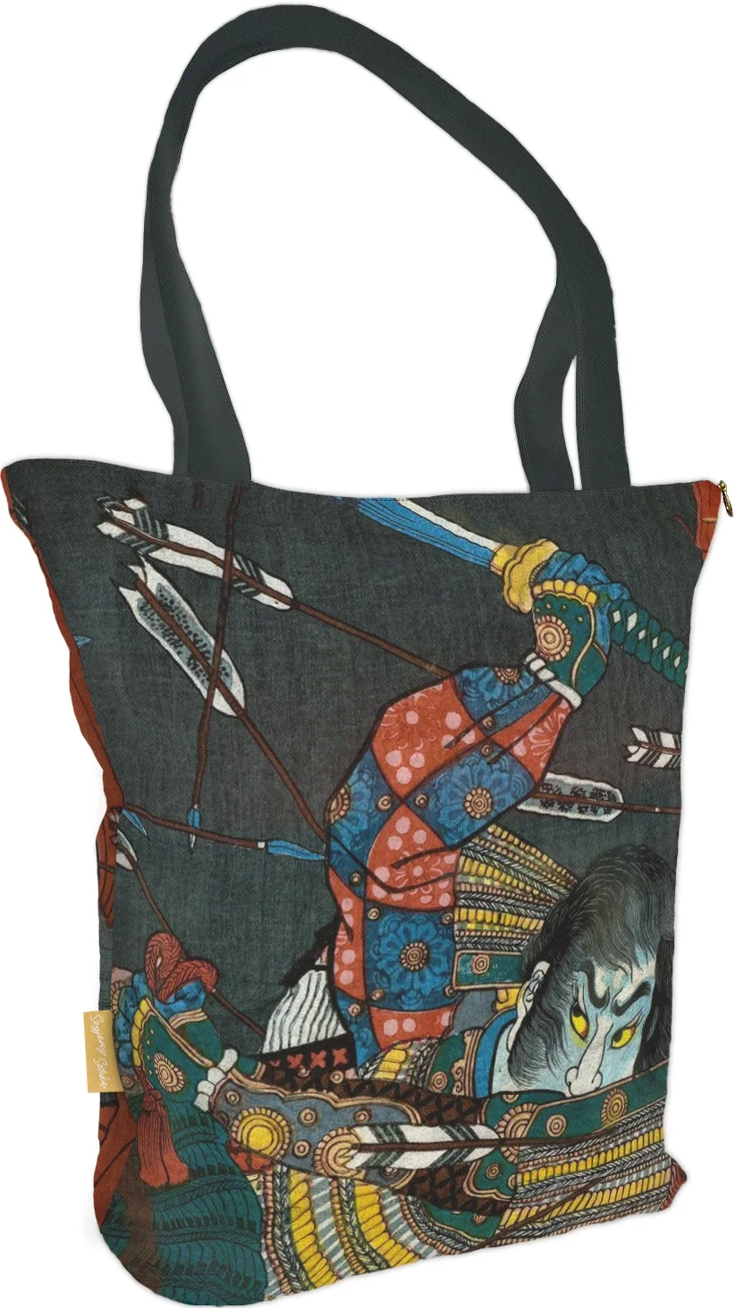 Torba na ramię shopper Bitwa pod Shijō Nawate Utagawa Kuniyoshi