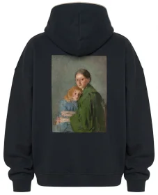 Bluza oversize Portret kobiety z małą dziewczynką (Matka z dzieckiem) Olga Boznańska