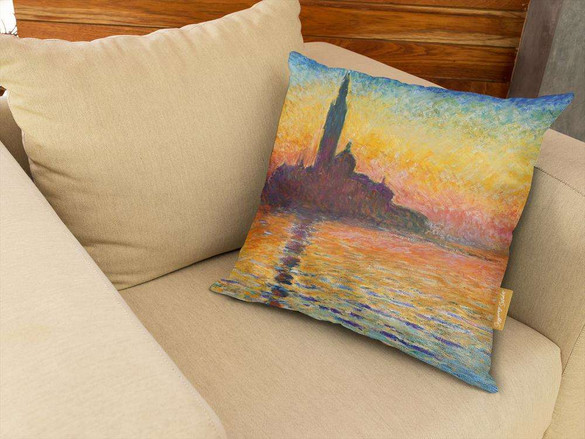 Poduszka San Giorgio maggiore at dusk Claude Monet