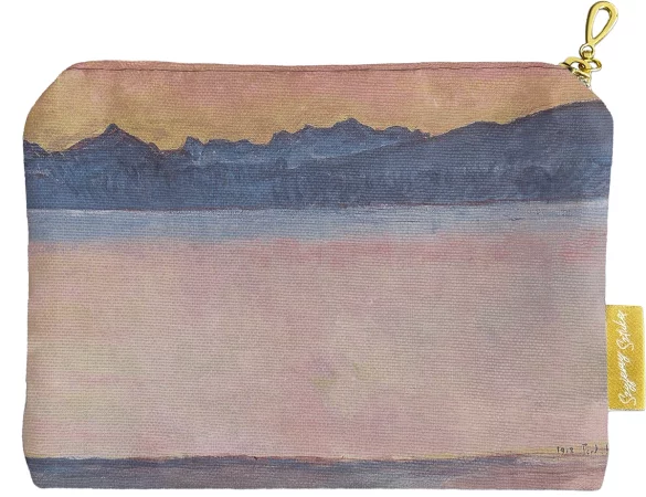 Kosmetyczka mini Genfersee mit Mont-Blanc im Morgenrot Ferdinand Hodler