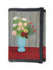 Still life of flowers in a blue vase
