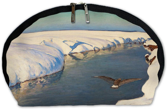 Kosmetyczka Pejzaż zimowy z rzeką i ptakiem Julian Fałat 