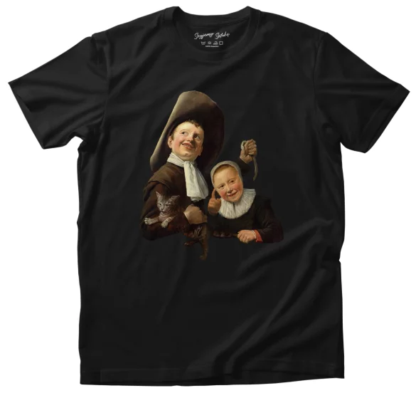 Koszulka Chłopiec i dziewczynka z kotem i węgorzem Judith Leyster