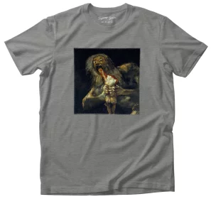 Koszulka z naszywką Saturn pożerający własne dzieci Francisco Goya