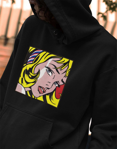 Bluza z naszywką Girl with Hair Ribbon Roy Lichtenstein