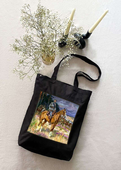 Torba z naszywką Józef Piłsudski na Kasztance Wojciech Kossak