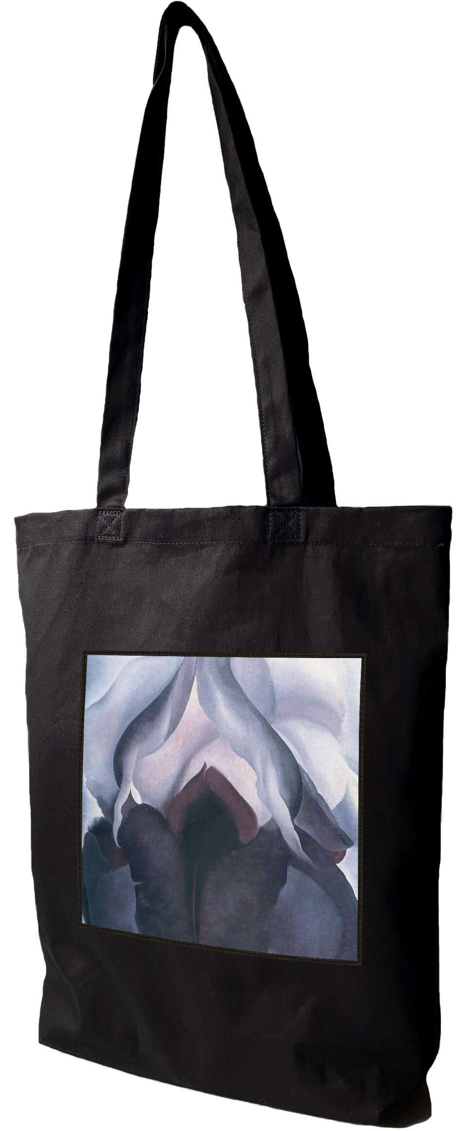 Torba z naszywką Czarna Iris III Georgia O’Keeffe, Czarna
