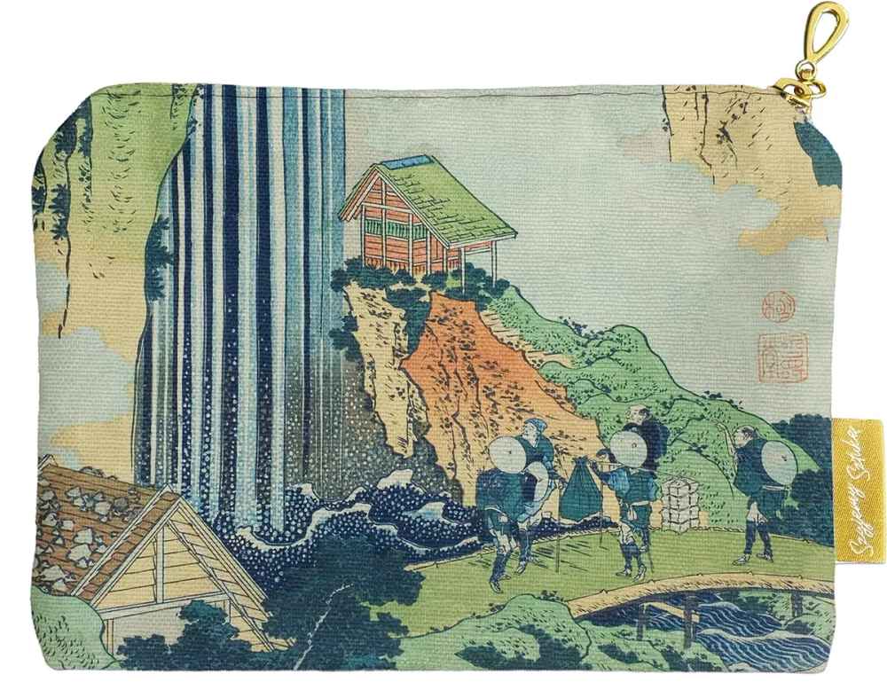Kosmetyczka mini Wodospad Ono na drodze Kisokaidō Katsushika Hokusai