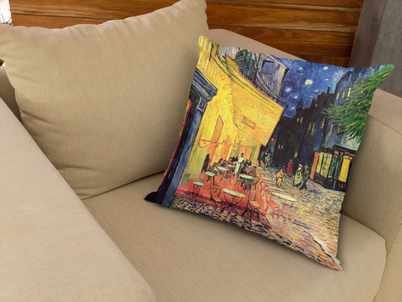 Poduszka Taras kawiarni w nocy Vincent Van Gogh