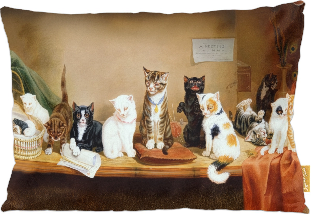 Poduszka dekoracyjna na prezent z obrazem Prawa kobiet - spotkanie William Henry Hamilton Trood Szyjemy Sztukę