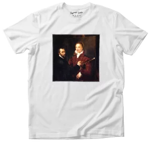 Koszulka z naszywką Bernardino Campi malujący Sofonisbę Anguissolę Sofonisba Anguissola