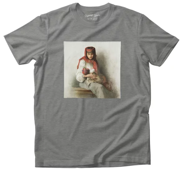 Koszulka z naszywką Wieśniaczka z dzieckiem Anna Bilińska-Bohdanowiczowa