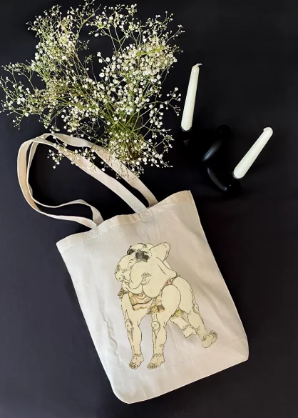 Torba bawełniana Zapaśnicy sumo Uzugafuchi Kandayu i Takasaki Ichijuro Katsushika Hokusai
