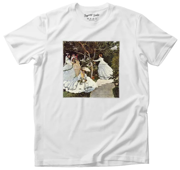 Koszulka z naszywką Kobiety w ogrodzie Claude Monet