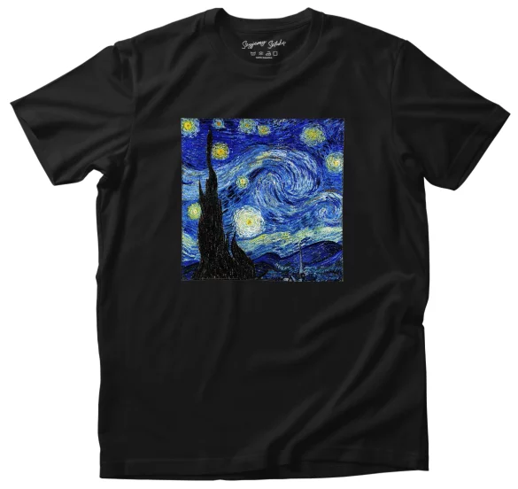 Koszulka z naszywką Gwiaździsta Noc Vincent Van Gogh