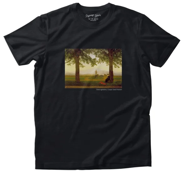 Koszulka z nadrukiem Taras ogrodowy Caspar David Friedrich