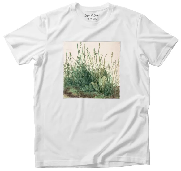 Koszulka z naszywką Studium traw Albrecht Dürer