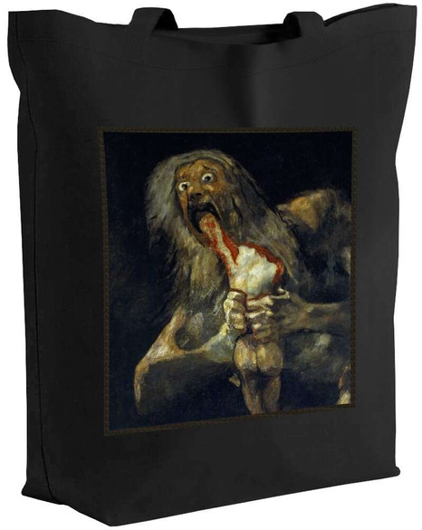 Torba z naszywką Saturn pożerający własne dzieci Francisco Goya