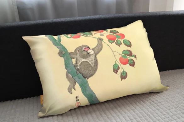 Poduszka Małpa na drzewie persymonowym Ohara Koson