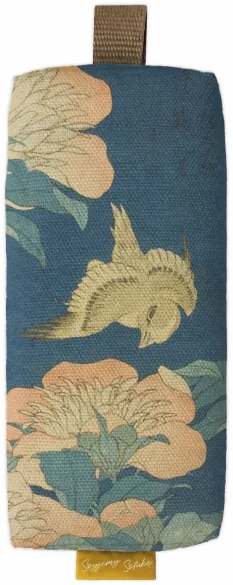 Piórnik szkolny prostokątny Kanarek i piwonia Katsushika Hokusai