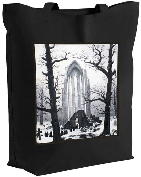 Torba z naszywką Cmentarz w śniegu Caspar David Friedrich