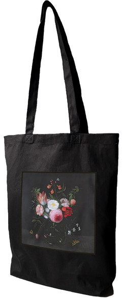 Torba z naszywką Wiosenne kwiaty w szklanym wazonie Jan van Kessel (starszy) 