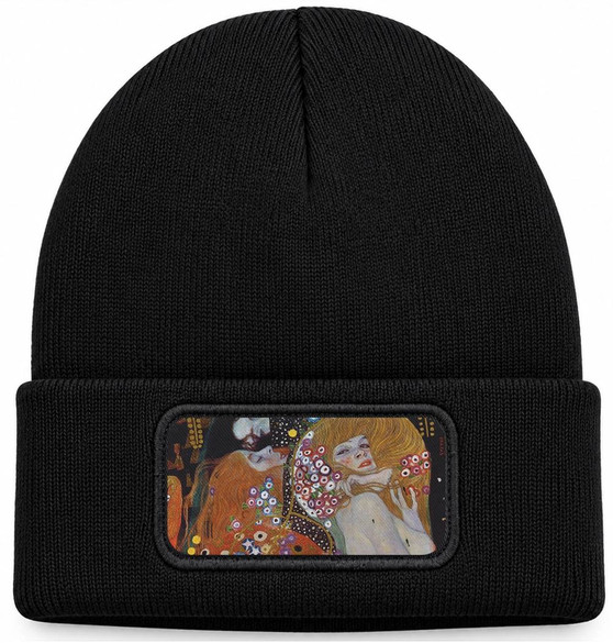 Czapka zimowa Węże Wodne II Gustav Klimt – czarna