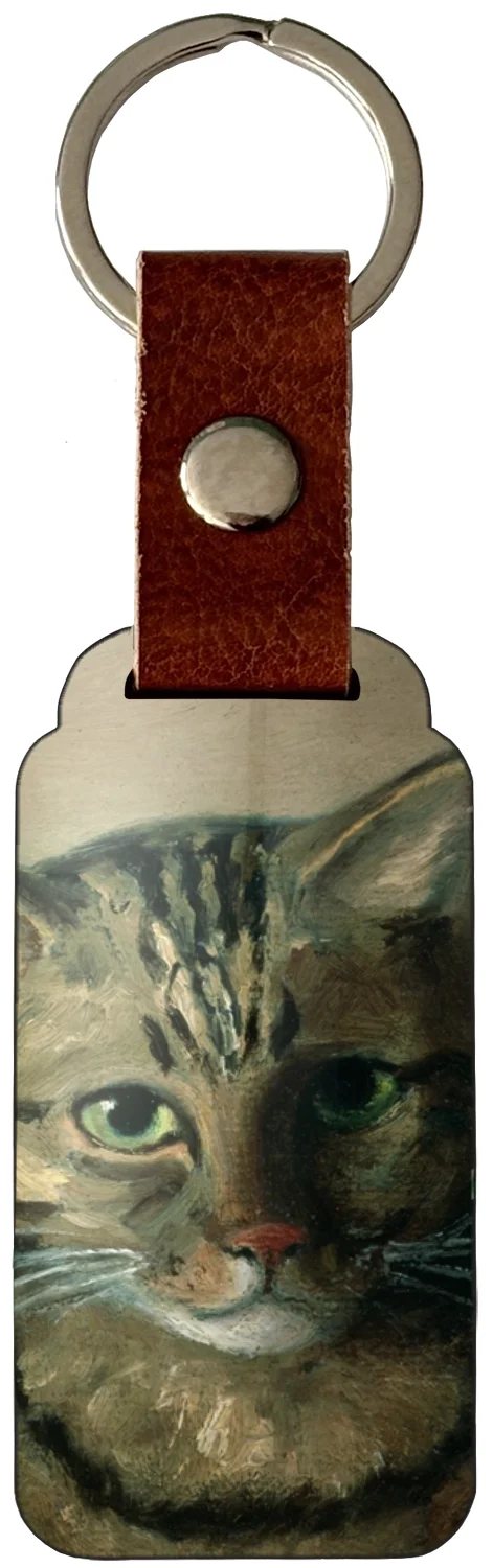 Brelok Studium głowy kota tabby Louis Wain