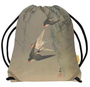 Worek Trzy jaskółki rdzawoczerwone podczas nurkowania Ohara Koson