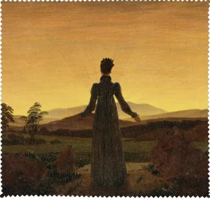 Ściereczka do okularów Kobieta na tle zachodzącego słońca Caspar David Friedrich