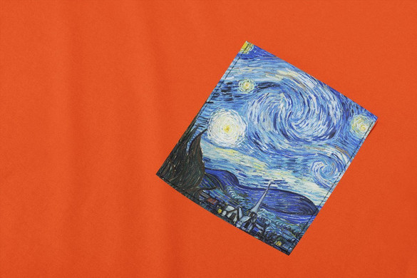 Koszulka z kieszonką Gwiaździsta noc Vincent van Gogh