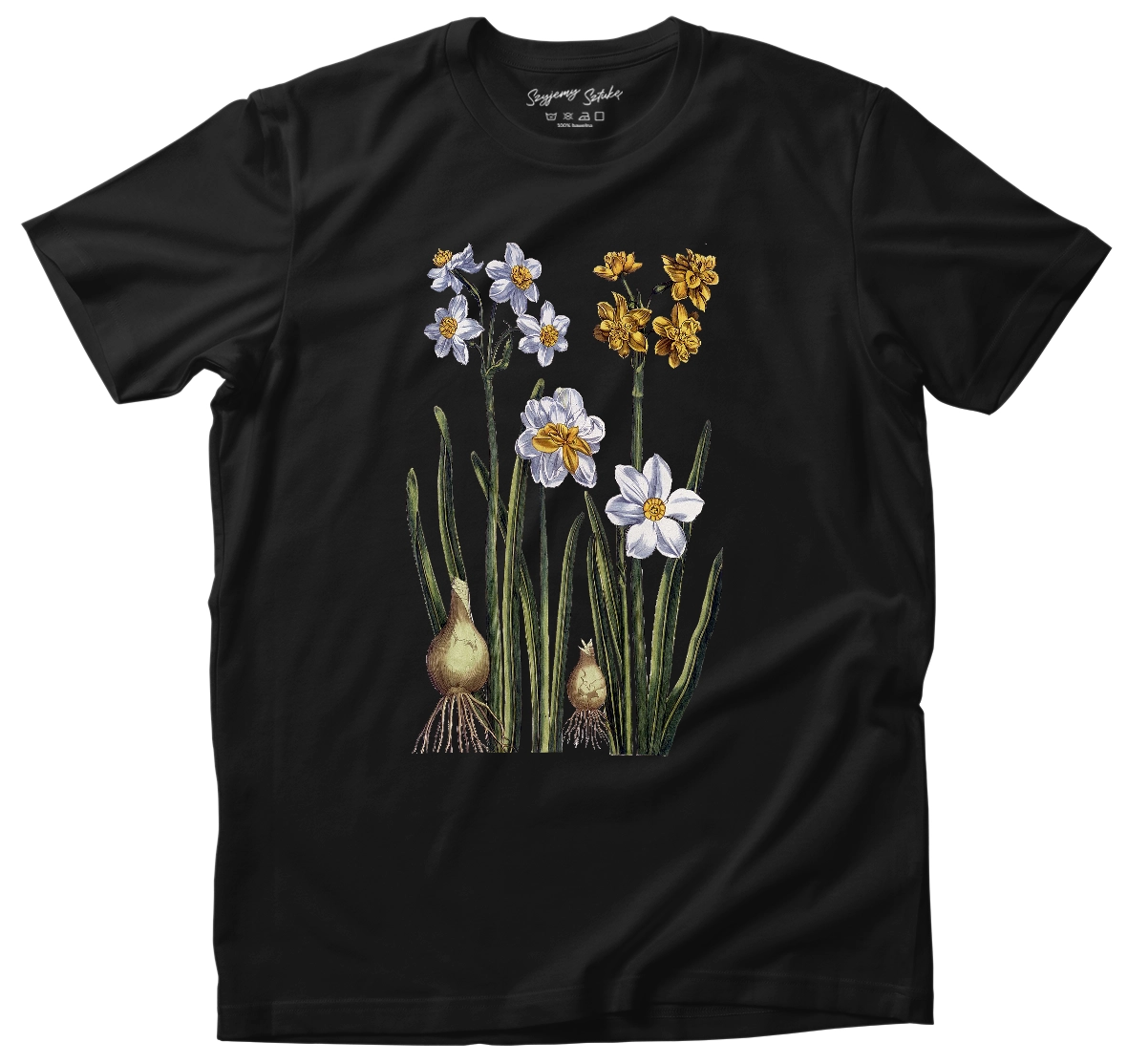 Koszulka Narcyz Maria Sibylla Merian– koszulka z nadrukiem obrazu, t-shirt ze sztuką