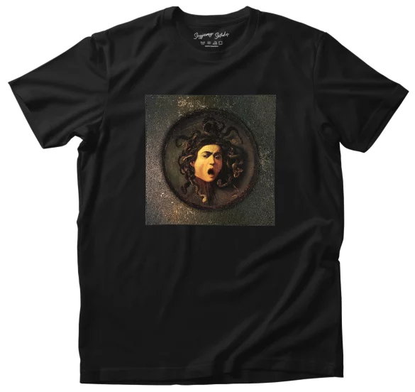 Koszulka z naszywką Głowa meduzy Caravaggio