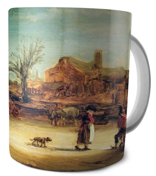 Kubek Zimowy pejzaż Rembrandt