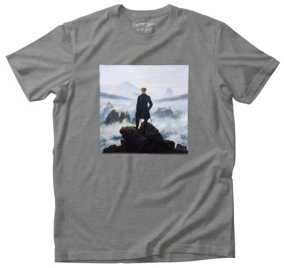 Koszulka z naszywką Wędrowiec nad morzem mgły Caspar David Friedrich