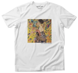 Koszulka z nadrukiem Dama z wachlarzem Gustav Klimt