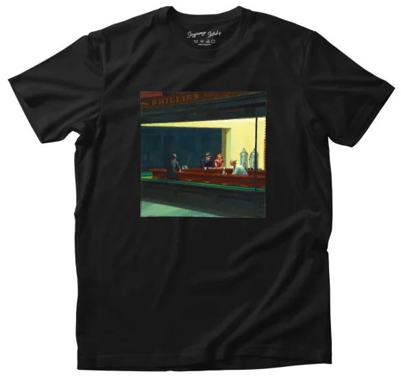 Koszulka z naszywką Nocne marki Edward Hopper