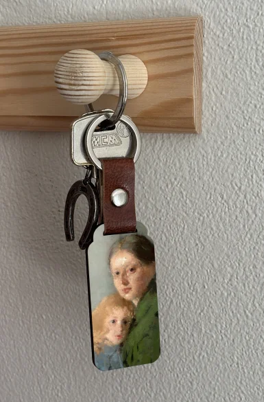 Brelok Portret kobiety z małą dziewczynką (Matka z dzieckiem) Olga Boznańska