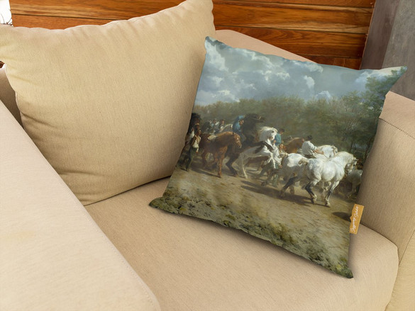 Poduszka Targ koni Rosa Bonheur