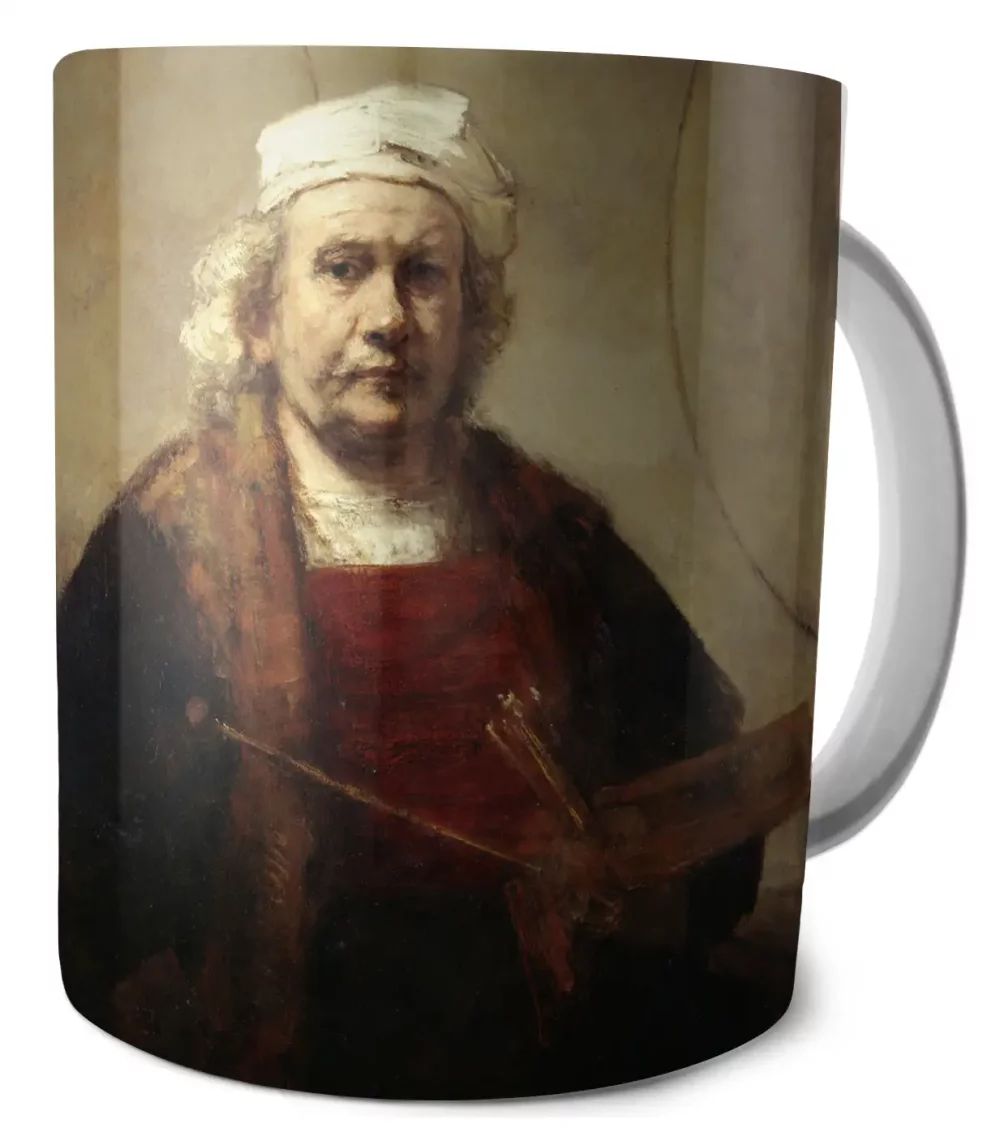Kubek Autoportret z dwoma kołami Rembrandt